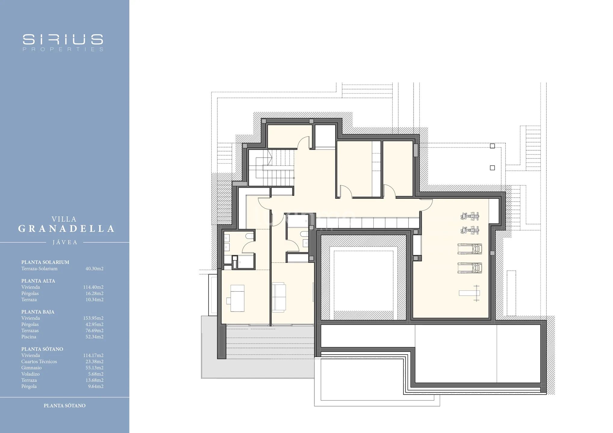 Villa nearing completion in La Granadella — Floor Plan 4