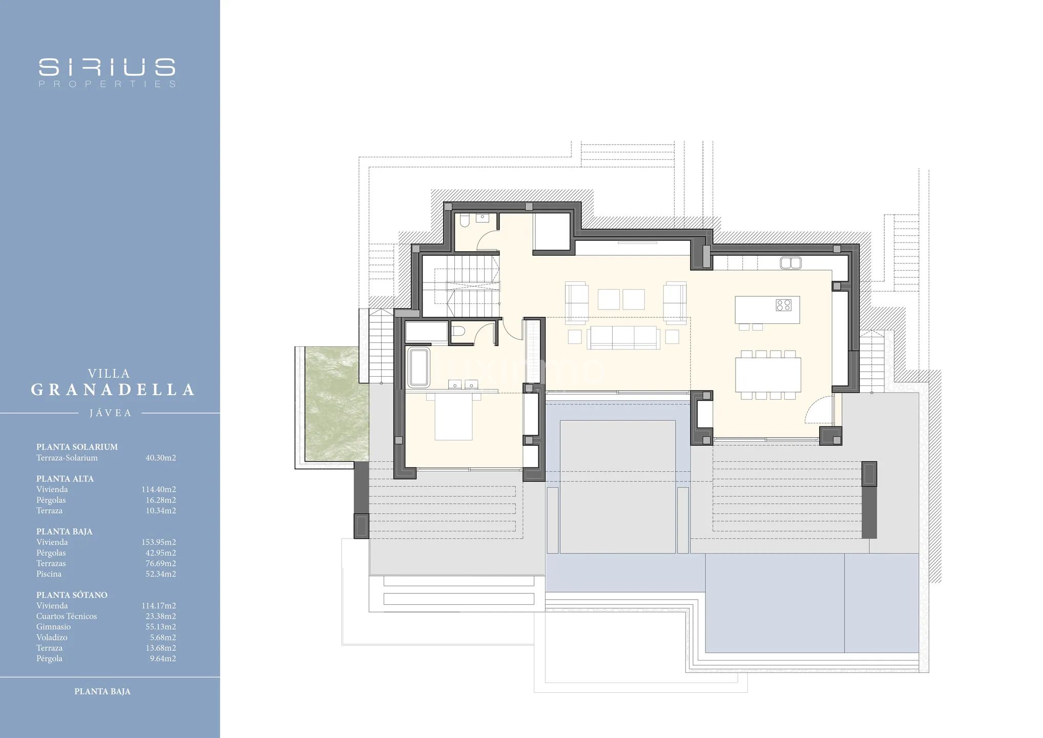 Villa nearing completion in La Granadella — Floor Plan 2