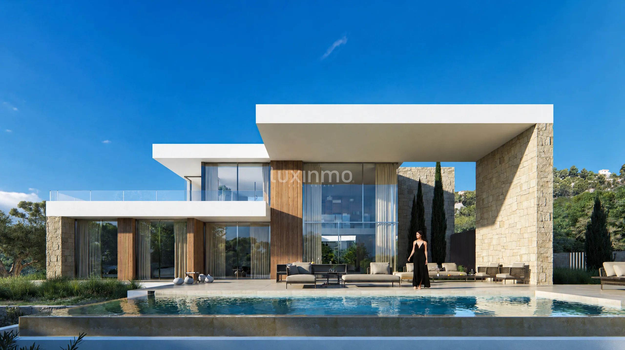 Villa de luxe exclusive offrant une vue panoramique sur la mer à Moraira