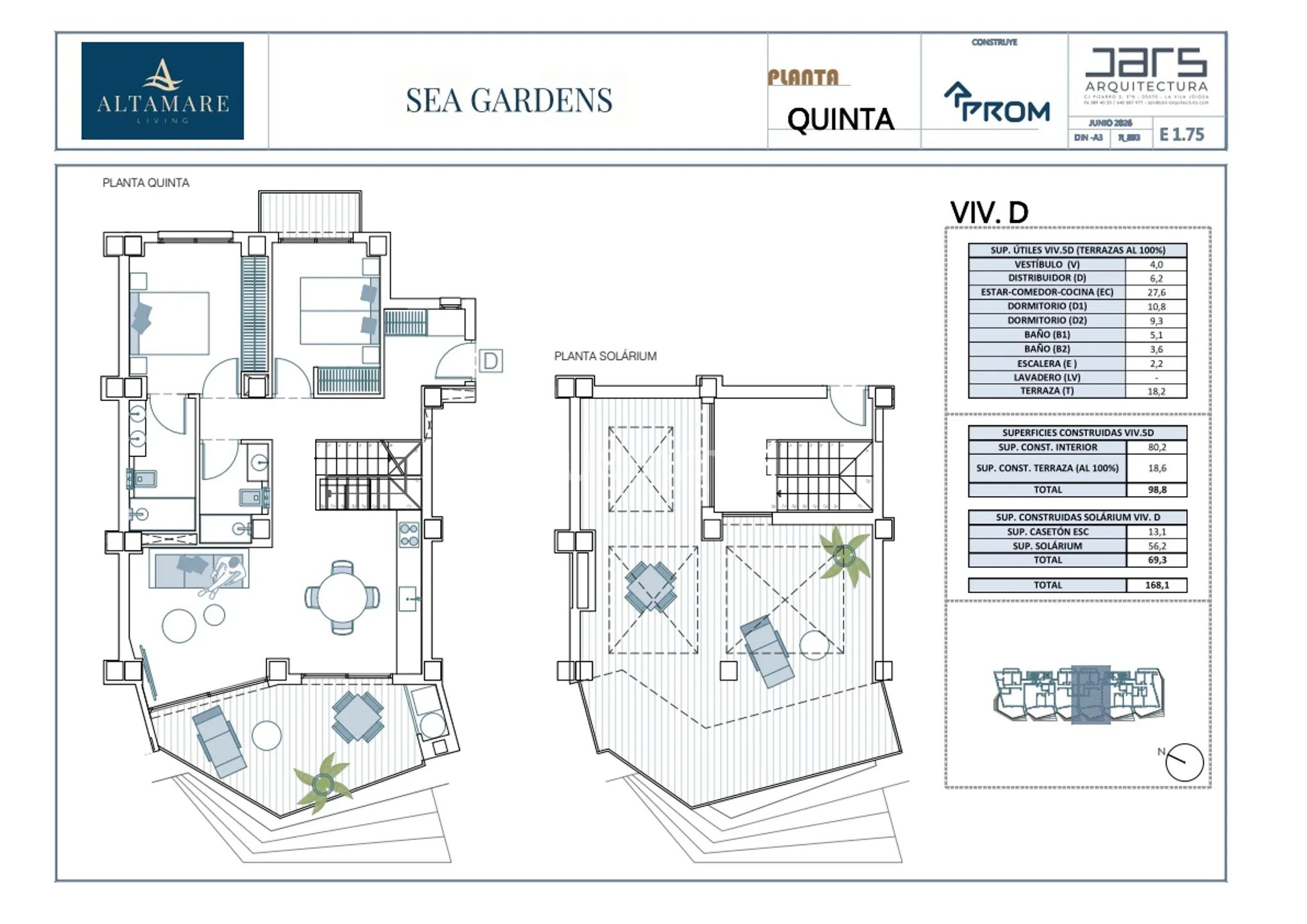 Mediterranean Apartment in Playa Poniente — Floor Plan 1