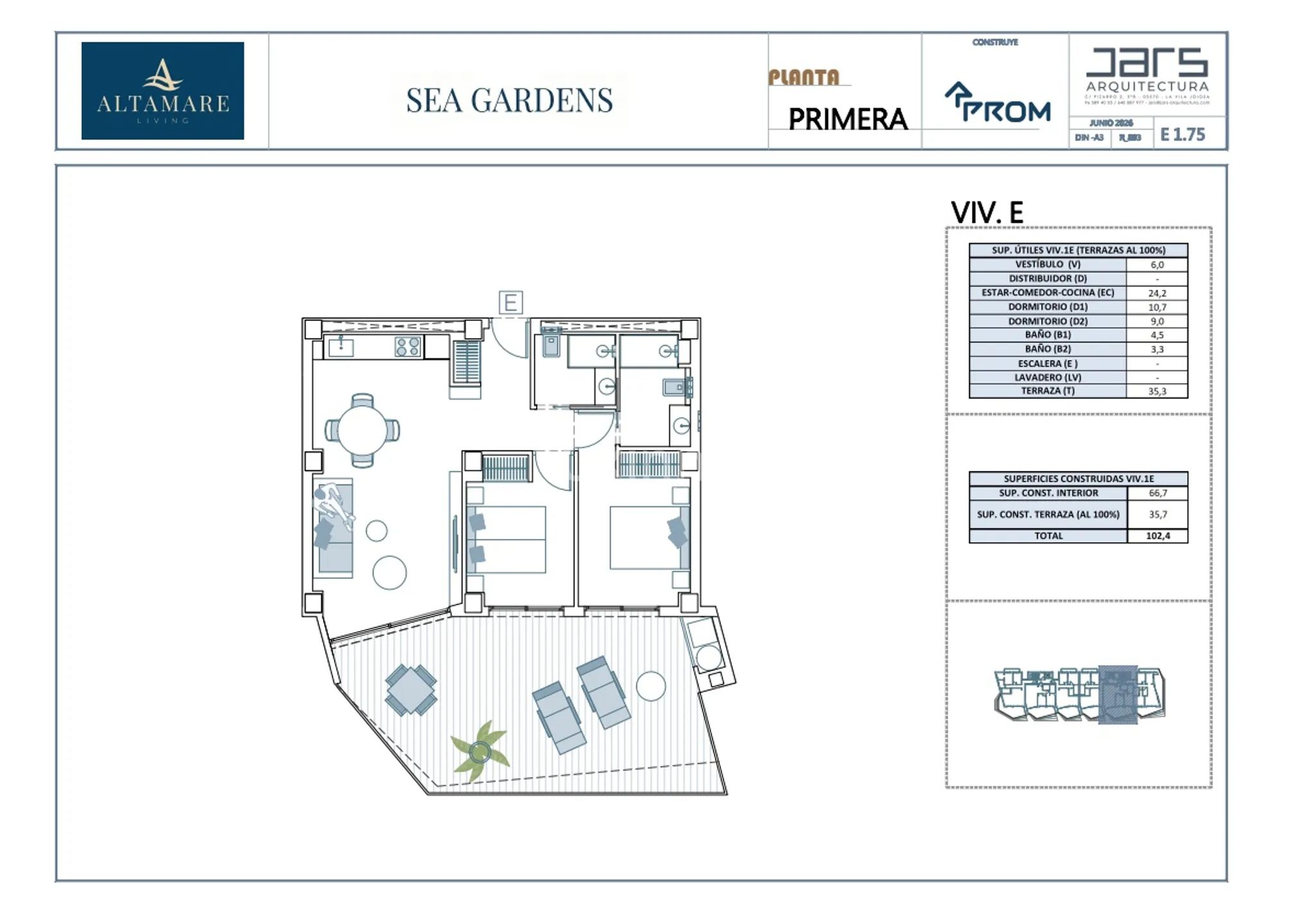 Mediterranean Apartment in Playa Poniente — Floor Plan 1