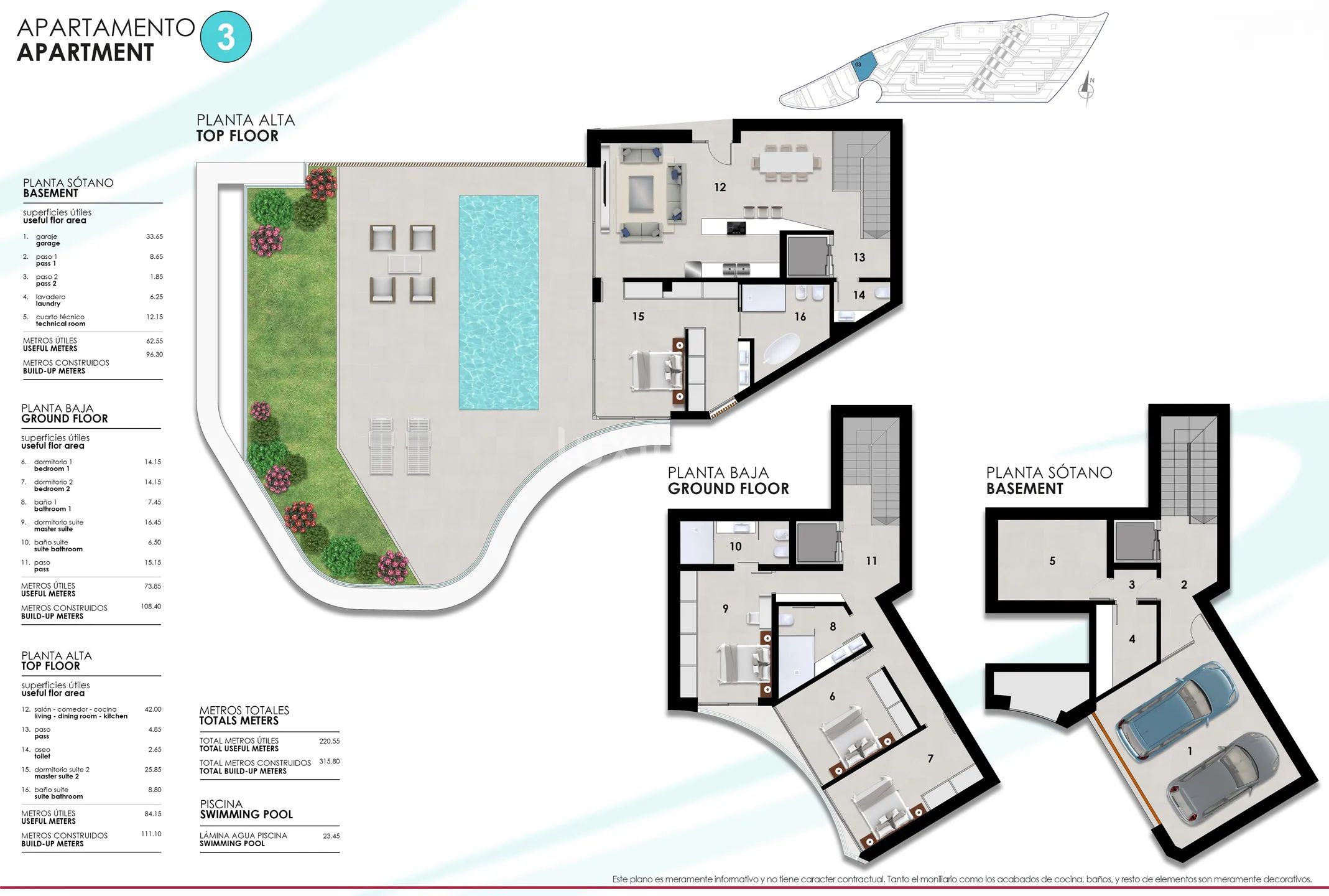 4 Bed Townhouse in Calpe — Floor Plan 1