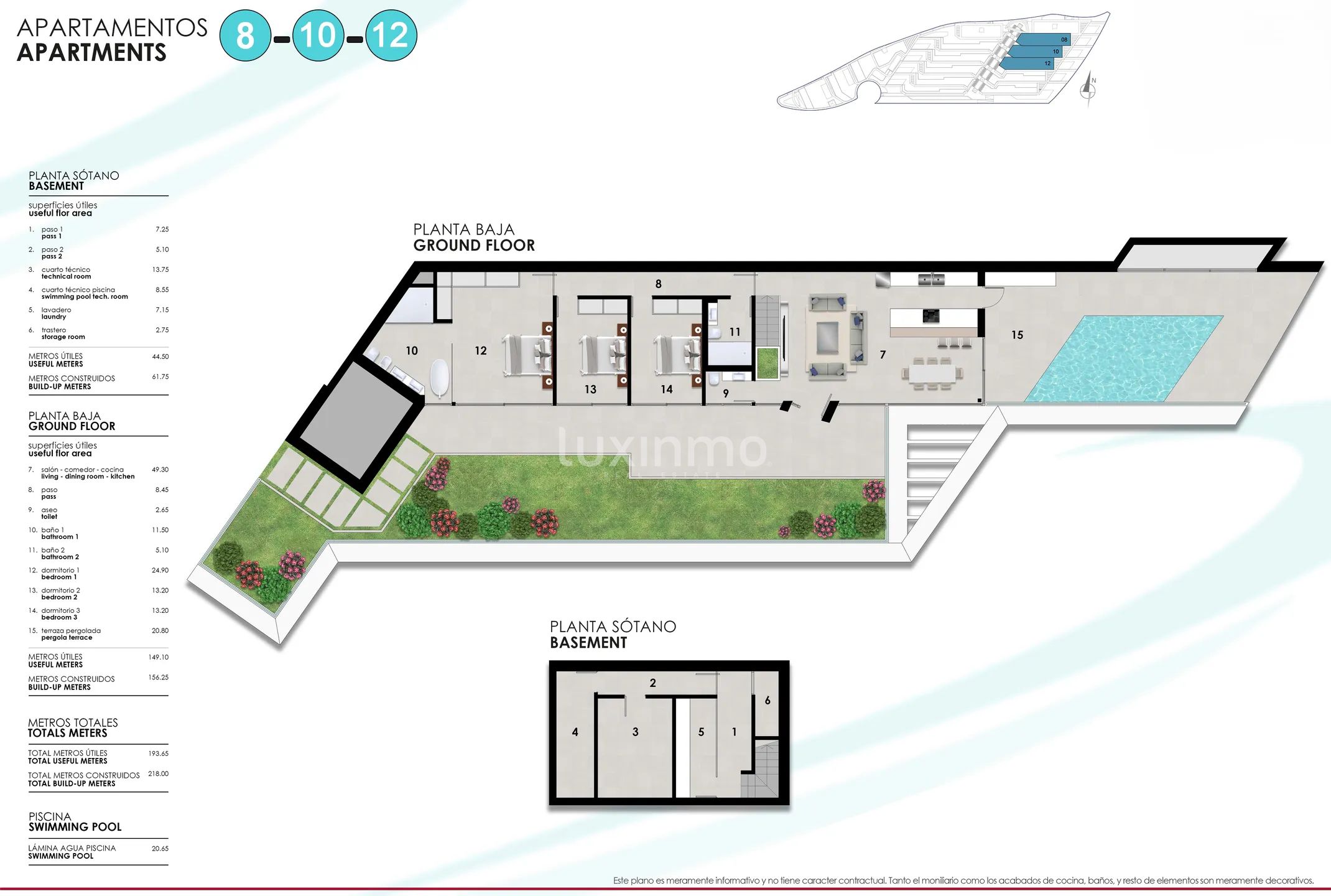 3 Bed Apartment in Calpe — Floor Plan 1