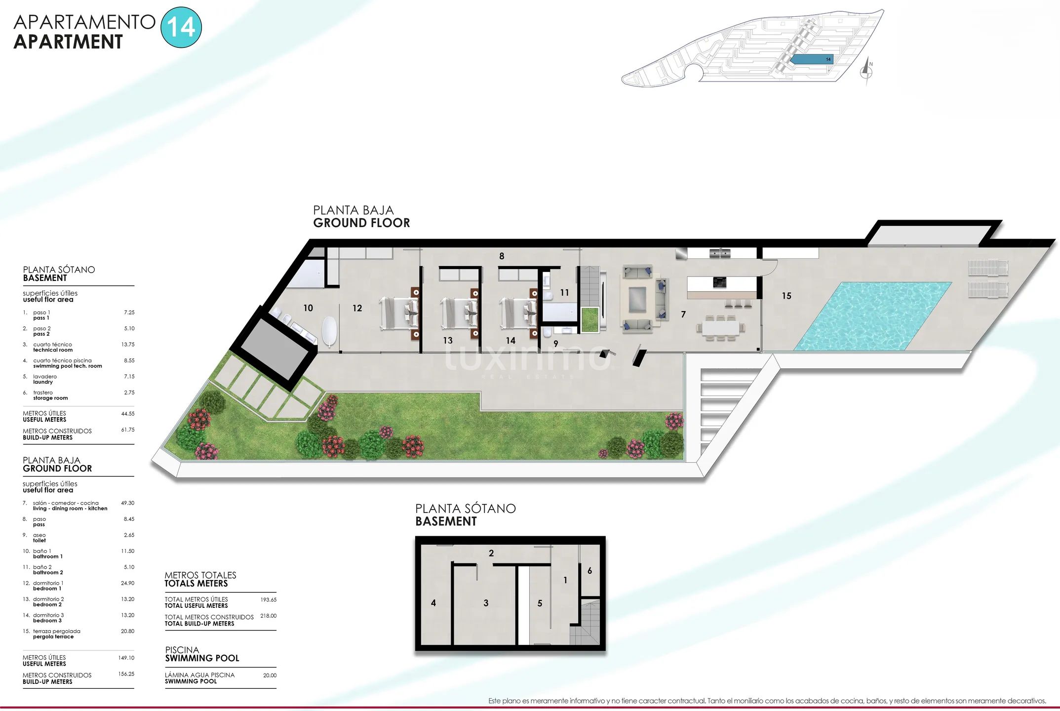 3 Soverom Leilighet i Calpe — Floor Plan 1