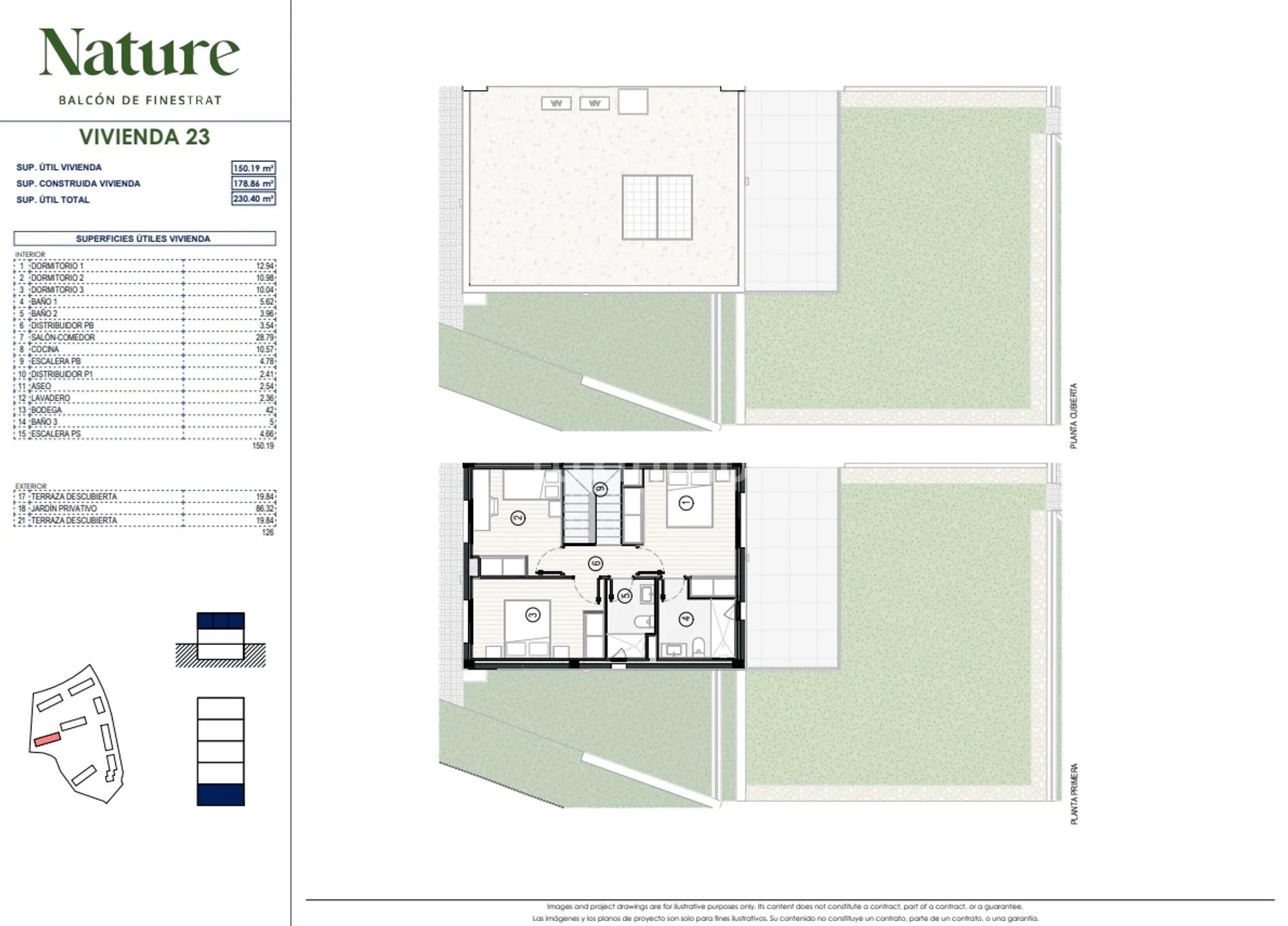 Modern Townhouse in Urb. Balcón de Finestrat — Floor Plan 1