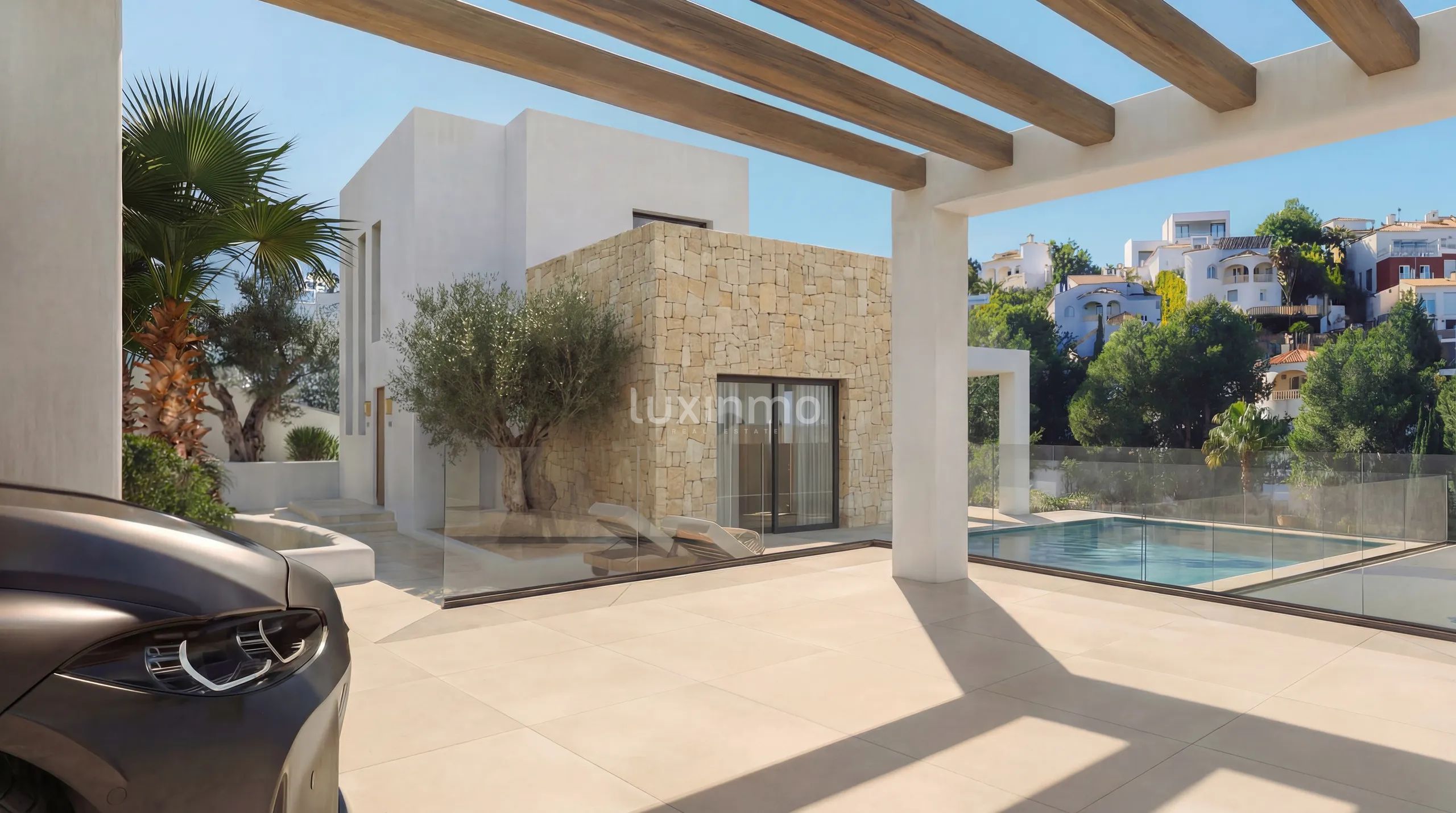 Modern Mediterranean Villa with Valley and Sea Views in Pedreguer