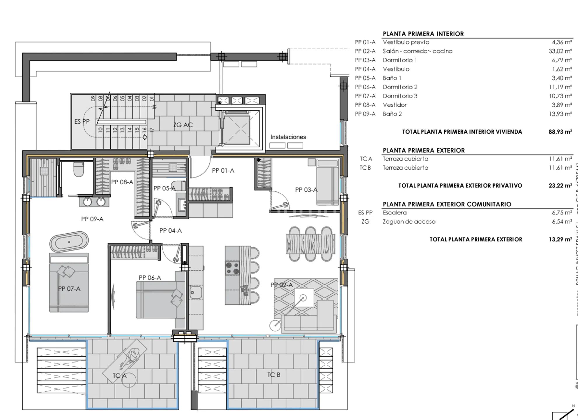 Moderno apartamento con terraza en L´Olla, Altea — Floor Plan 1