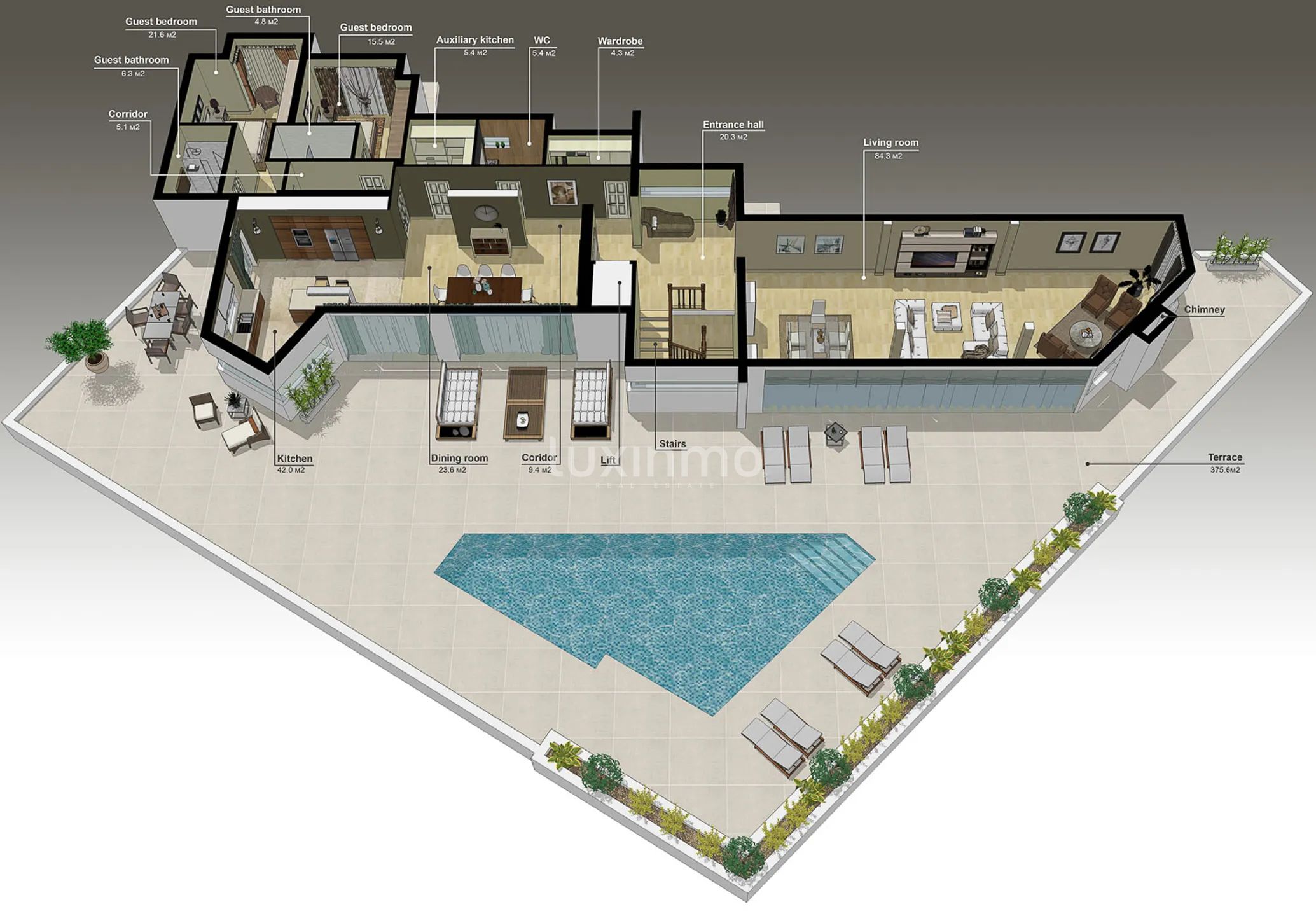 Exquisite villa with breathtaking views in the Sierra Altea — Floor Plan 1