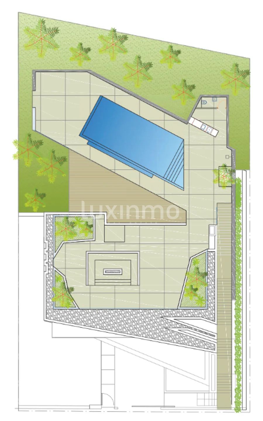 For sale modern villa with sea views in Ibiza, Spain — Floor Plan 1