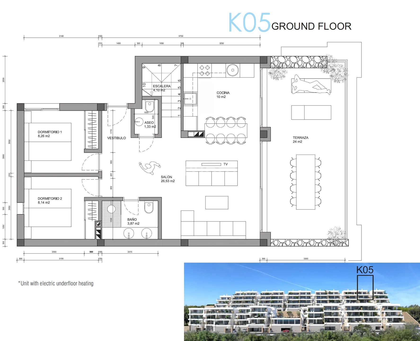 Toppleilighet i to etasjer med havutsikt til salgs i Cala Vadella — photo 37