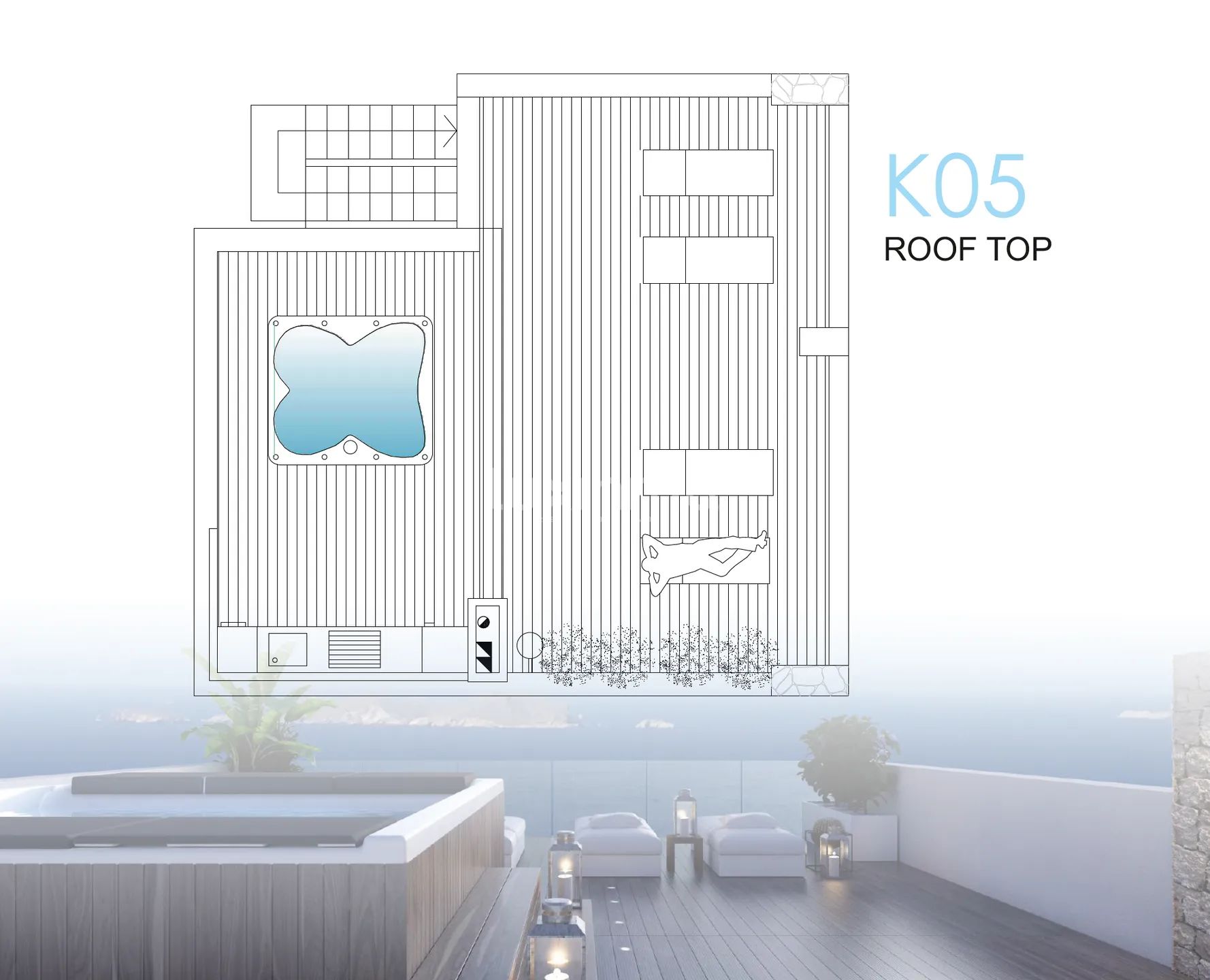 Toppleilighet i to etasjer med havutsikt til salgs i Cala Vadella — photo 38