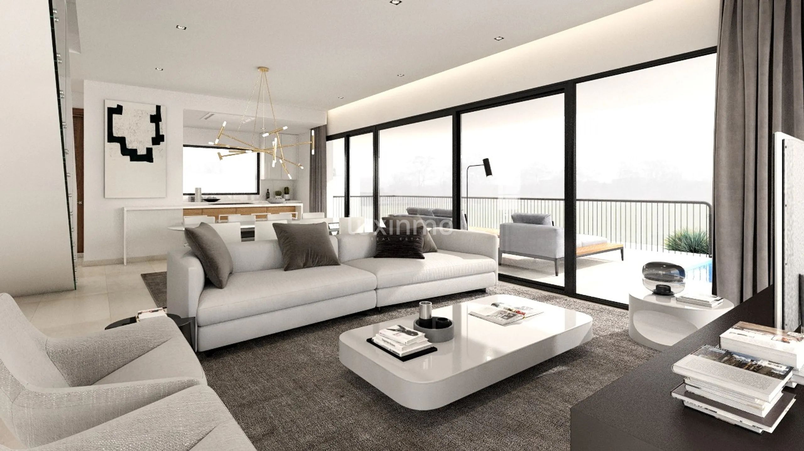 Nieuwe moderne villa in de bouw met uitzicht op de zee — photo 4